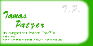 tamas patzer business card